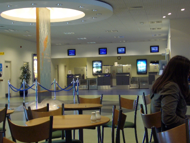 Inside the Stornoway airport